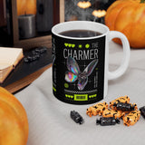 The Charmer Ceramic Mug Futuristic Butterfly Neon Cyber Aesthetic Graphic Coffee Tea Cup Artistic Streetwear Inspired Gift
