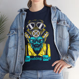 Toxic Genius Neon Gas Mask Skull Unisex Heavy Cotton Tee Bold Streetwear Graphic T-Shirt For Rebels Artists And Visionaries With Cyberpunk Science Aesthetic