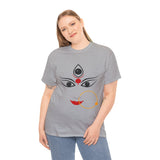Divine Maa Durga Trinetra Minimal Art T Shirt Hindu Goddess Shakti Bhavani Devi Graphic Tee Spiritual Devotional Streetwear Navratri Festival Ethnic Indian Culture Unisex Cotton Casual Wear Gift For...