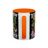 Heart Flower Accent Coffee Mug Bold Anatomical Heart Floral Design Motivational Ceramic Cup Empowering Symbol of Love Strength and Vitality Perfect Gift for Coffee Lovers Friends Birthdays Office Desk and Cozy Tea Moments