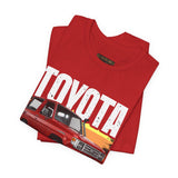 Toyota Land Cruiser Classic Off Road SUV Inspired Illustrated 4x4 Adventure Graphic T Shirt Vintage Overland Utility Vehicle Automotive Streetwear Rugged Travel Lifestyle Gift For SUV Enthusiasts