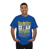 Hustler Original Money Maker Unisex Heavy Cotton Tee Streetwear Graphic Bold Dollar Bill Print Motivational Entrepreneur T Shirt