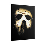 The Silent Mask Glossy Poster Horror Wall Art Dark Cinematic Gothic Design for Halloween Lovers, Haunted Home Décor, and Fear Aesthetic Collectors