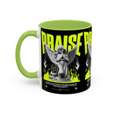 Praise Angel Statue Graphic Ceramic Mug Gothic Spiritual Coffee Tea Cup Bold Streetwear Design
