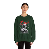 Brave Warrior Roman Gladiator Graphic Print Unisex Heavy Blend Crewneck Sweatshirt Bold Motivational Streetwear Pullover