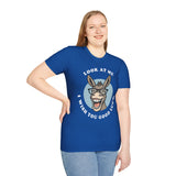 Laughing Donkey Fun Cartoon Unisex Heavy Cotton Tee Bold Humor Streetwear Trendy Graphic Shirt Perfect Gift for Friends Birthdays Casual Wear