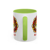 Kathakali Accent Coffee Mug 11oz 15oz Kerala India Classical Dance Art Face Ceramic Cup Cultural Heritage South Indian Folk Design Traditional Festival Gift