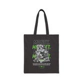 Money Mindset Cotton Canvas Tote Bag Eco Friendly Reusable Shopping Bag Hustle Grind Wealth Entrepreneur Motivational Streetwear Bold Artistic Fashion Accessory