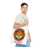 Kathakali Tote Bag Kerala Traditional Dance Art Canvas Bag Indian Culture Onam Festival Malayalam Heritage Ethnic Graphic Reusable Shopping Bag