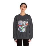 Eyes On Me Boys Medusa Crewneck Comfortable Unisex Heavy Blend Sweatshirt Mythological Streetwear Bold Empowerment Design for Self Expression Perfect Gift for Friends Birthdays Cozy Days Casual Wear
