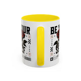 Be Your Self Rose Coffee Mug Bold Floral Motivational Design Ceramic Accent Mug Perfect for Morning Coffee Tea Hot Drinks Self Love Empowerment Gift for Friends Birthdays Cozy Moments