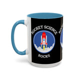 Rocket Science Rocks Accent Coffee Mug 11oz 15oz Space Lover Science Gift Black White Two Tone Ceramic Cup