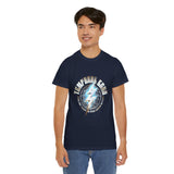 Temporal Echo Lightning Globe Graphic Unisex Heavy Cotton Tee Bold Streetwear Past Present Future Inspired T-Shirt