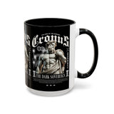 Cronus The Dark Sovereign Accent Coffee Mug 11oz 15oz Greek Mythology Statue Graphic Gothic Streetwear Bold Artistic Ceramic Cup