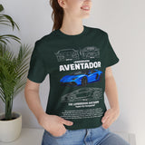 Blue Hypercar Blueprint Unisex Heavy Cotton Tee High Performance Streetwear Design for Car Enthusiasts Racers and Speed Lovers