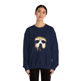 The Silent Mask Unisex Sweatshirt Horror Streetwear Dark Gothic Pullover for Halloween Nights, Fearless Souls, and Mysterious Fashion Lovers
