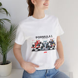 Formula 1 High Performance Triple Racing Machines Unisex Heavy Cotton Tee Dynamic Motorsport Inspired Streetwear Graphic Shirt for Speed Lovers and Premium Casual Style