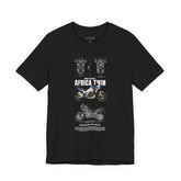 African Twin Adventure Motorcycle Graphic Tee Off Road Touring Bike T Shirt For Riders Explorers Long Distance Travel Motorsport Streetwear Gift