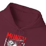 Money Motivation Hustler Mindset Graphic Print Unisex Heavy Blend Hoodie Streetwear Ambition Sweatshirt
