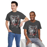Money Bright Unisex Heavy Cotton Tee Angel Statue Graphic Gothic Streetwear Red Neon Aesthetic Artistic Fashion Statement T Shirt