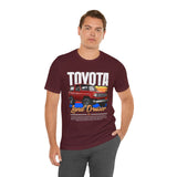 Toyota Land Cruiser Classic Off Road SUV Inspired Illustrated 4x4 Adventure Graphic T Shirt Vintage Overland Utility Vehicle Automotive Streetwear Rugged Travel Lifestyle Gift For SUV Enthusiasts