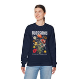 Blossoms Floral Crewneck Sweatshirt Comfortable Unisex Pullover Timeless Charm Streetwear Nature Inspired Empowerment Design Perfect Gift for Garden Lovers Friends Birthdays Cozy Days Casual Wear