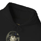Break Bread Halftone Art Unisex Heavy Blend Hooded Sweatshirt Bold Urban Streetwear Hoodie Premium Hustle Design Comfortable Warm Everyday Wear for Confident Men Women Gift for Street Style Lovers