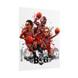 Legends On Court Matte Vertical Poster Basketball Wall Art Decor Dynamic Sports Design Perfect For Game Rooms Gyms Bedrooms Offices And Gift For Basketball Fans