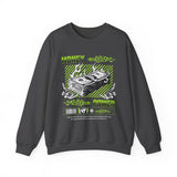 Money Power Unisex Heavy Blend Crewneck Sweatshirt Dollar Stack Neon Green Graphic Hustle Mindset Streetwear Motivational Pullover