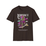 Unisex Softstyle T Shirt Romance Rose Graphic Black Tee Aesthetic Gothic Love Inspired Streetwear Fashion Bold Artistic Outfit