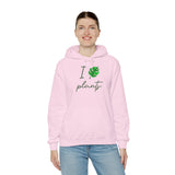 I Love Plants Hoodie Unisex Heavy Blend Sweatshirt Eco Friendly Botanical Leaf Design Gardening Nature Lover Sustainable Green Living Gift Pullover