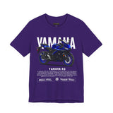 R3 Inspired Sport Motorcycle Art Unisex Heavy Cotton Tee Dynamic Streetwear Graphic for Riders and Moto Enthusiasts
