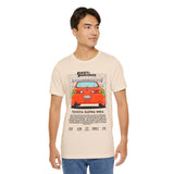 Legendary Orange Street Machine Rear View Unisex Heavy Cotton Tee Powerful JDM Inspired Car Art Graphic Shirt for Collectors and Gearheads