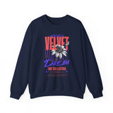 Velvet Dream The Collective Crewneck Sweatshirt Comfortable Unisex Pullover Bold Typography Graphic Artistic Streetwear Fashion Cozy Everyday Wear Perfect Gift for Creatives Dreamers and Trendsetters