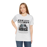 Dual Turbo Street Machine Graphic Unisex Heavy Cotton Tee High Performance Racing Car Split Design Shirt for Speed Lovers