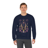 Anubis Balance God Unisex Heavy Blend Sweatshirt Egyptian Mythology Streetwear Graphic Pullover Cosmic Balance Design For Men And Women Perfect For Winter Fashion Festivals And Spiritual Lifestyle