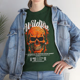 Wildfire Skull Flames Unisex Heavy Cotton Tee Gothic Inferno Graphic Bold Streetwear Motivational Statement T Shirt