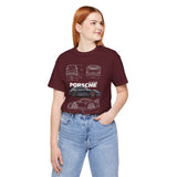 Ultra Sleek Performance Sports Coupe Blueprint Art Unisex Heavy Cotton Tee for Car Lovers and Streetwear Fans