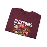 Blossoms Floral Crewneck Sweatshirt Comfortable Unisex Pullover Timeless Charm Streetwear Nature Inspired Empowerment Design Perfect Gift for Garden Lovers Friends Birthdays Cozy Days Casual Wear
