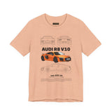 Orange Mid Engine Supercar Blueprint Artwork Unisex Heavy Cotton Tee High Performance Inspired Streetwear Graphic Shirt For Car Enthusiasts And Automotive Art Fans