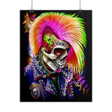Calavera Punk Skull Matte Vertical Poster Vibrant Neon Gothic Wall Art Punk Rock Decor For Tattoo Studios Music Lovers Halloween Festival Rooms And Alternative Art Collectors