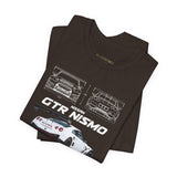 White Track Racing Blueprint Artwork Unisex Heavy Cotton Tee High Performance Inspired Streetwear Graphic Shirt For Car Lovers And Speed Enthusiasts