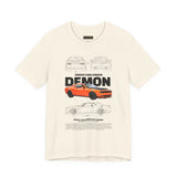 Firestorm Muscle Car Blueprint Design Unisex Heavy Cotton Tee Powerful Retro Performance Art Shirt for Streetwear Lovers & Collectors