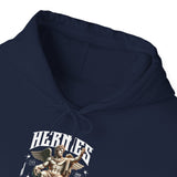 Hermes Greek Mythology Unisex Heavy Blend Hooded Sweatshirt Ancient God of Travel and Communication Graphic Hoodie