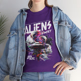 Aliens Exist UFO Graphic Unisex Heavy Cotton Tee Sci Fi Streetwear T Shirt Extraterrestrial Space Alien Design