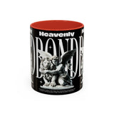 Heavenly Bond Accent Coffee Mug 11oz 15oz Angel And Lion Statue Spiritual Artistic Graphic Ceramic Cup Bold Motivational Streetwear Inspired Fashion Drinkware