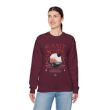 Landscape Unisex Heavy Blend Crewneck Sweatshirt Graphic Pullover Black Nature Inspired Abstract Mountain Outdoor Adventure Modern Streetwear Artistic Creative Fashion Outfit