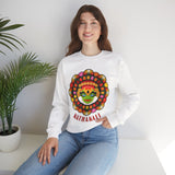 Unisex Kathakali Crewneck Sweatshirt Heavy Blend Pullover Kerala Traditional Dance Art Graphic Indian Culture Onam Festival Malayalam Heritage Design