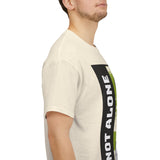 Unisex Not Alone Alien T Shirt Cartoon UFO Graphic Tee Extraterrestrial Sci Fi Space Themed Paranormal Conspiracy Inspired Streetwear Top