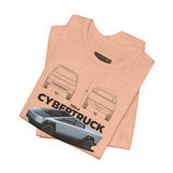 Futuristic Electric Pickup Blueprint Art Unisex Heavy Cotton Tee Bold Streetwear Graphic Shirt For Car Lovers And Tech Enthusiasts